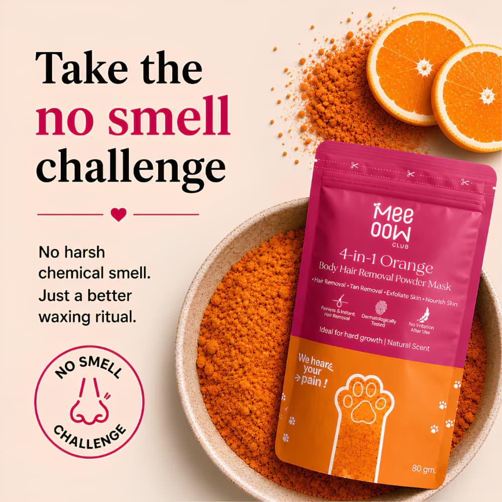 Pak Meeoow 10 Min Powder Wax for Hair Removal – Easy Mix & Peel Formula
