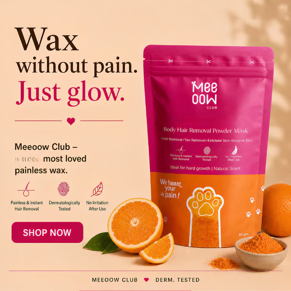 Pak Meeoow 10 Min Powder Wax for Hair Removal – Easy Mix & Peel Formula