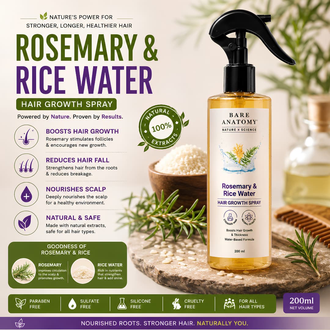 Rosemary & Rice Water Natural Hair Growth Spray - BUY 1 GET 1 FREE
